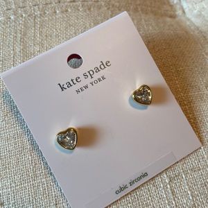 Kate Spade Cubic Zirconia Heart Earrings ‘Romantic Rocks’